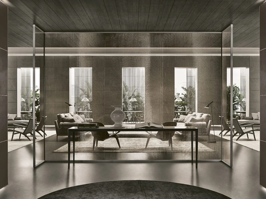 Boiserie Modulor Similpelle e Litech di Rimadesio