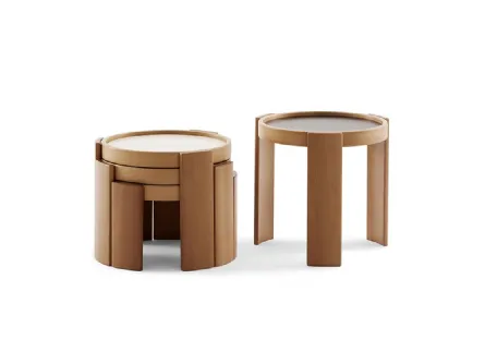 Tavolini di design in legno 780/783 con top in laminato di Cassina