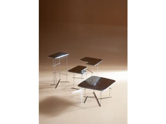 Tavolini Copenaghen in acciaio inox di Baxter