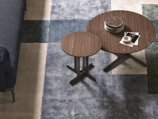 Tavolino rotondo in legno (MDF) e base in metallo Nell di Ditre Italia