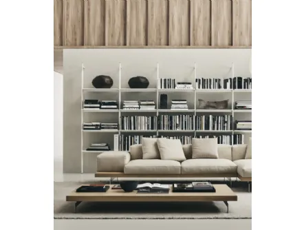 Tavolino in legno e acciaio Dock di B&B Italia