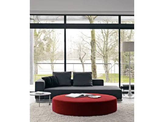 Pouf Harry Large tondo in tessuto di B&B Italia