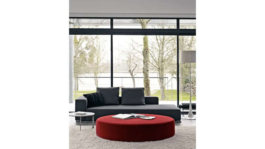 Pouf Harry Large tondo in tessuto di B&B Italia