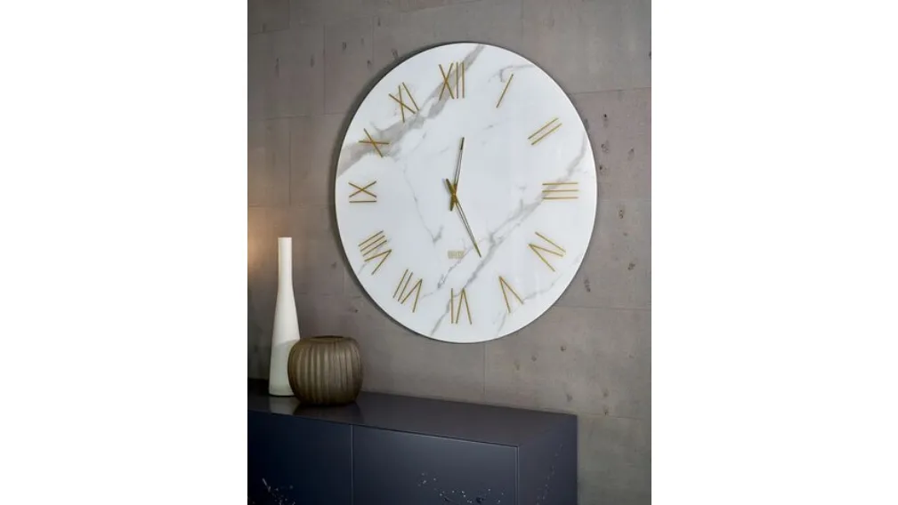 Orologio da muro Portofino in cristallo serigrafato di Riflessi