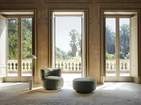 Pouf K Waiting in tessuto di Kartell