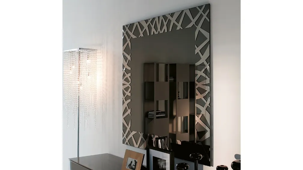 Specchio Kenia con cornice in acciaio inox di Cattelan Italia