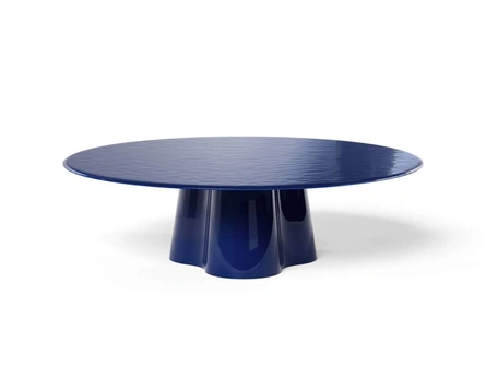 Tavolino Treflo in vetro laccato di Cassina