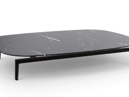 Tavolino Volage EX S in marmo con base in pressofusione di alluminio di Cassina