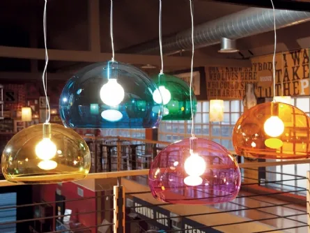 Lampada a sospensione in Pmma Big Fl/y di Kartell