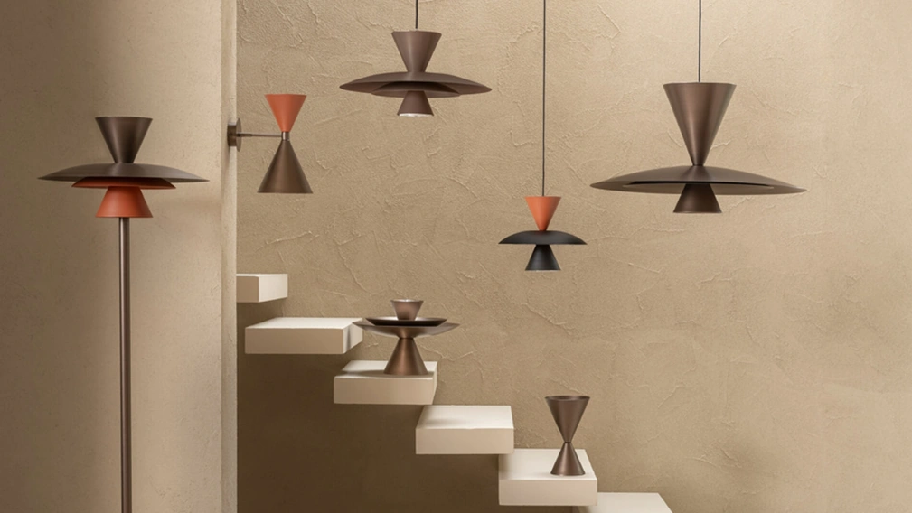 Lampada in metallo verniciato Chiara di Riflessi
