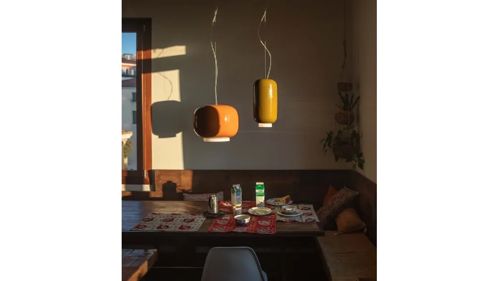 Lampada a sospensione in vetro soffiato verniciato Chouchin Reverse 1 di Foscarini