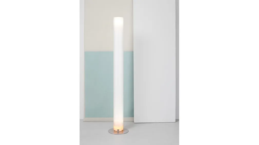 Lampada da terra a luce indiretta e diffusa in metacrilato di Flos