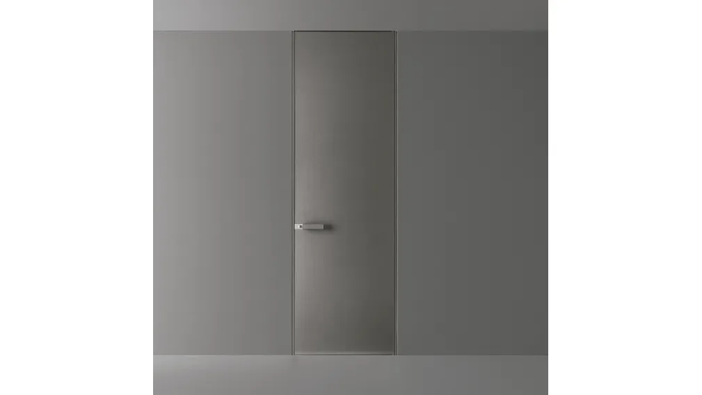 Porta per interni Moon Vetro con telaio in alluminio di Rimadesio