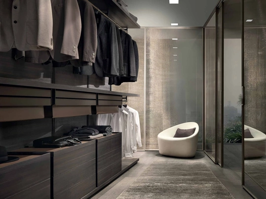 Cabina armadio Dress Bold Larice Carbone di Rimadesio