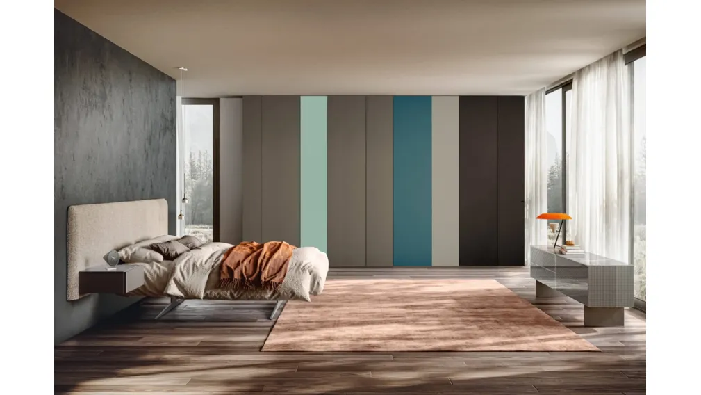 Armadio con ante battenti laccato vari colori Smart di Lago