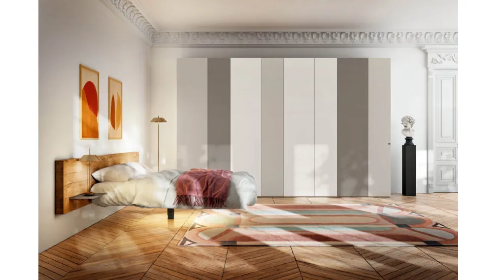 Armadio componibile con ante battenti laccato vari colori Smart di Lago