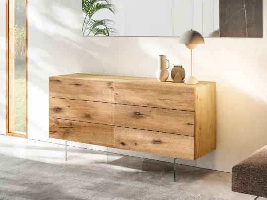 Comò 36e8 0649 in legno centenario di Lago