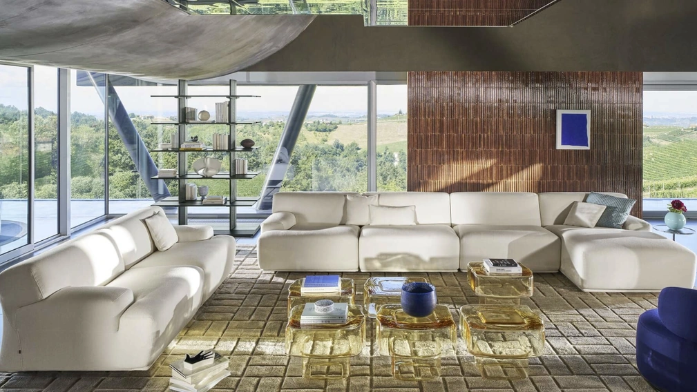 Salotto con penisola Fiandra di Cassina