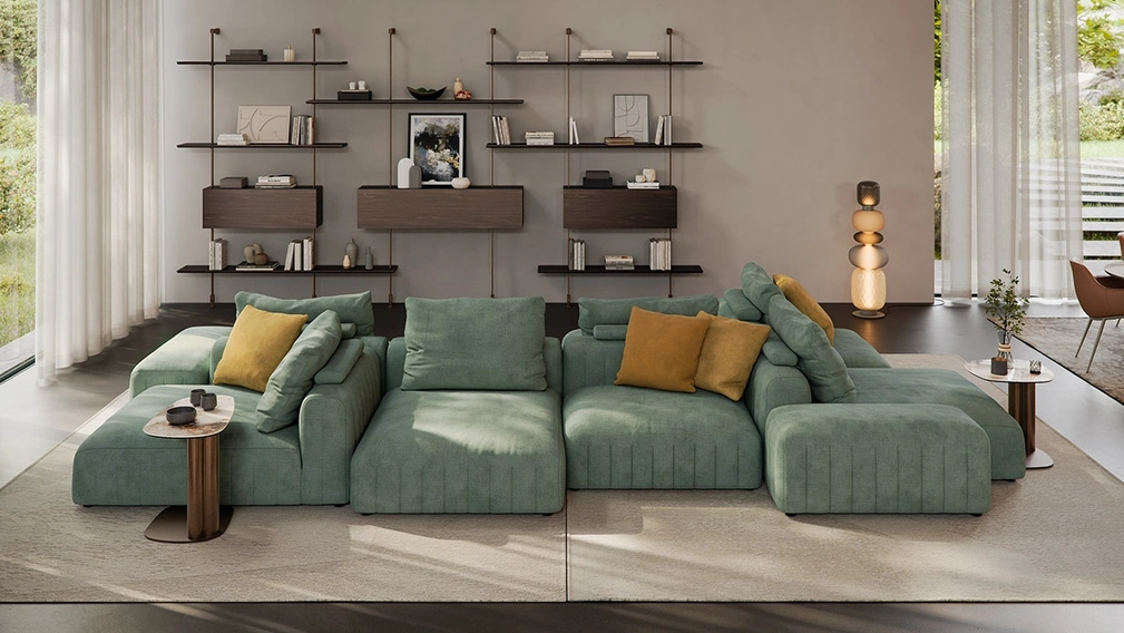 Divano con penisola Gibson di Cattelan Italia