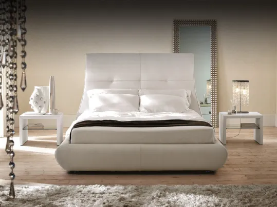 Letto Matisse con testiera importante e box contenitore di Cattelan Italia