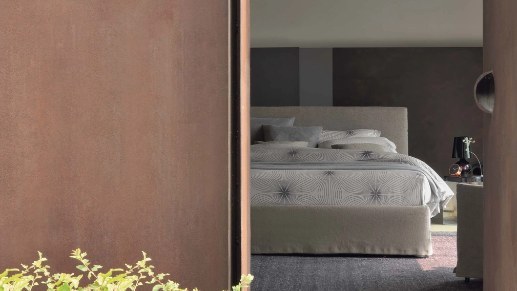 Letto Notturno Shabby Chic in tessuto di Flou