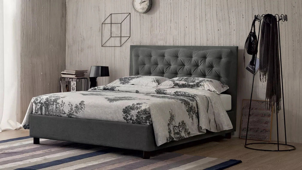Letto in tessuto Lem di Oggioni