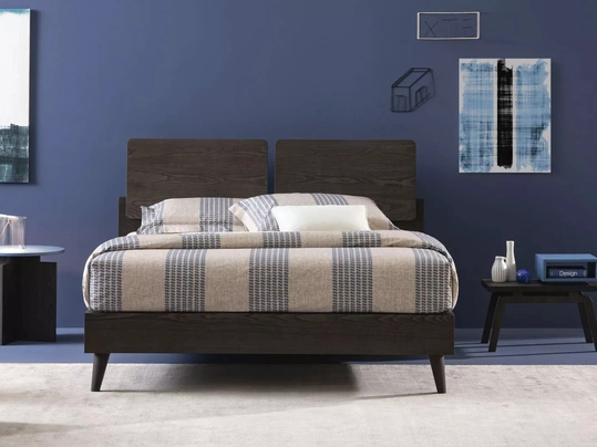 Letto in legno con contenitore Both di Oggioni