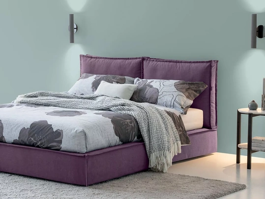 Letto in tessuto Metro con box contenitore di Oggioni