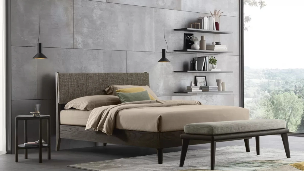 Letto con testiera Orimento di Oggioni