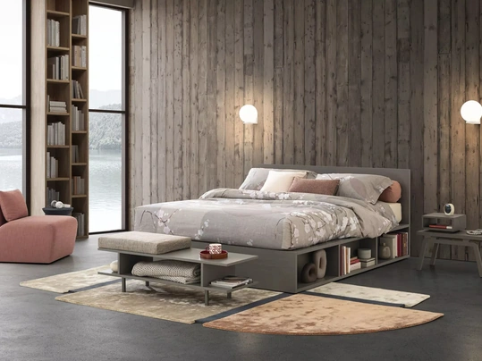 Letto in legno Pongo con box contenitore di Oggioni