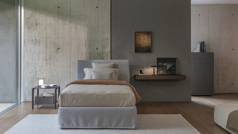 Letto singolo con contenitore Notturno Shabby Chic di Flou