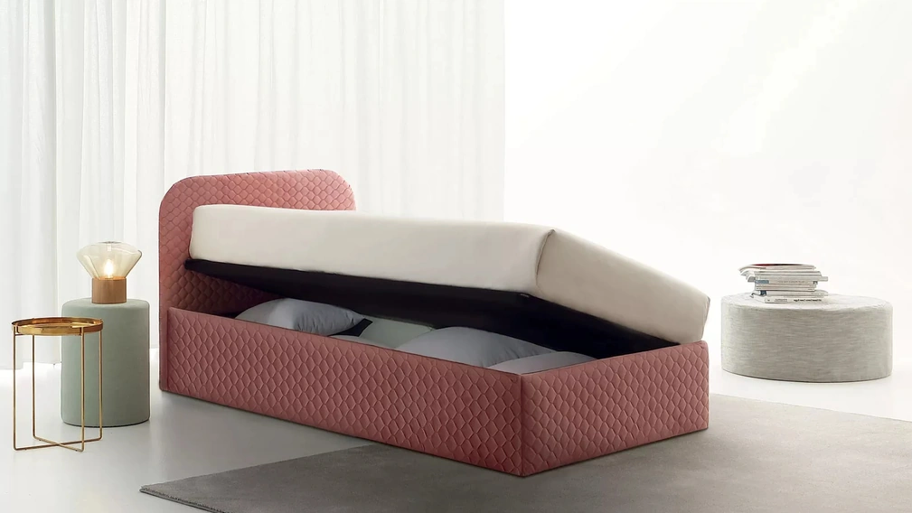 Letto Singolo con contenitore Golf 602A di Oggioni