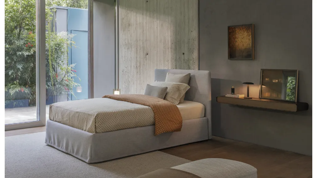 Letto singolo con contenitore Notturno Shabby Chic di Flou