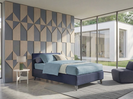 Letto singolo con contenitore Golf 203 di Oggioni