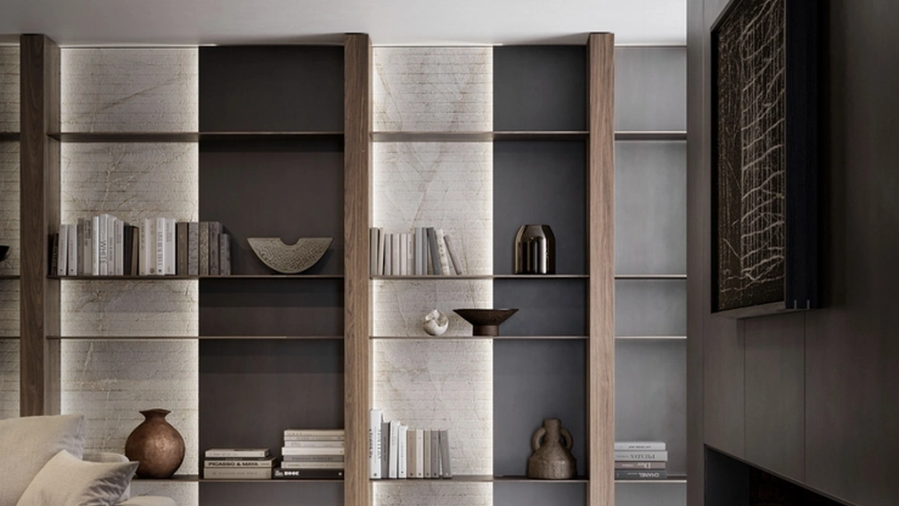 Libreria a muro Blade Edge di Modulnova