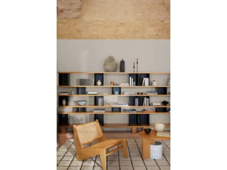 Libreria a muro componibile i legno e alluminio Nuage di Cassina