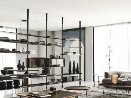 Libreria in legno e metallo Freeway di Cattelan Italia