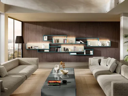 Libreria LagoLinea con Led di Lago