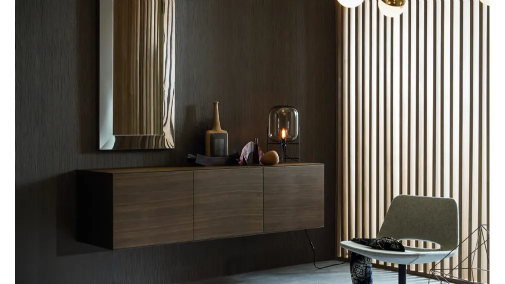 Madia sospesa in legno di Rovere Coke Linea di Riflessi