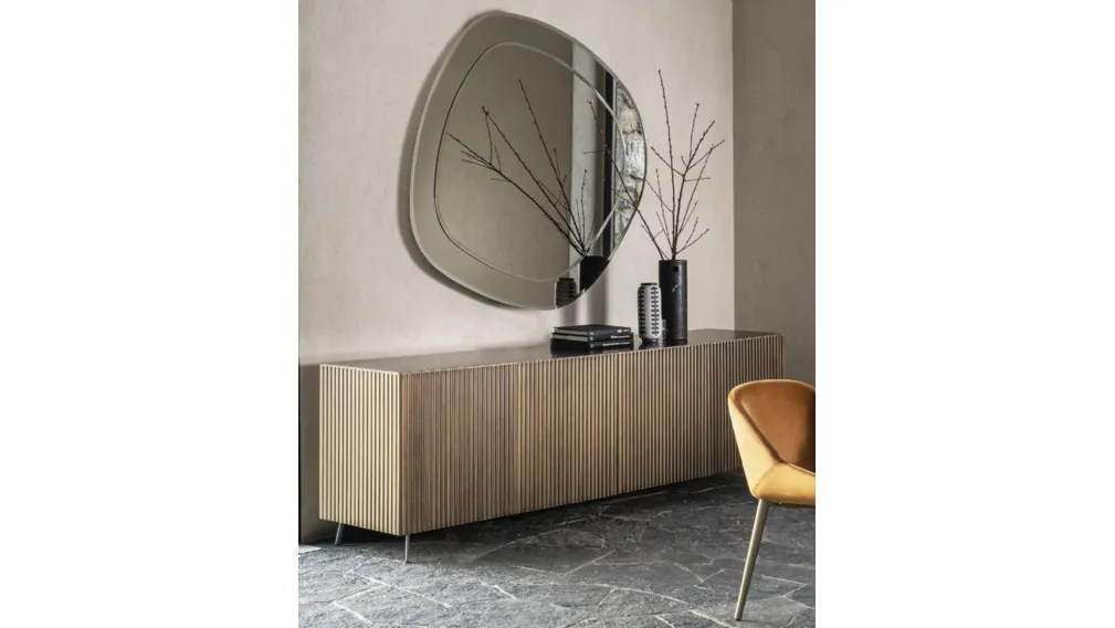 Madia Onda in legno laccato di Riflessi