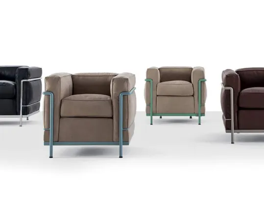 Poltroncina in pelle 2 Fauteuil Grand Confort Petit di Cassina