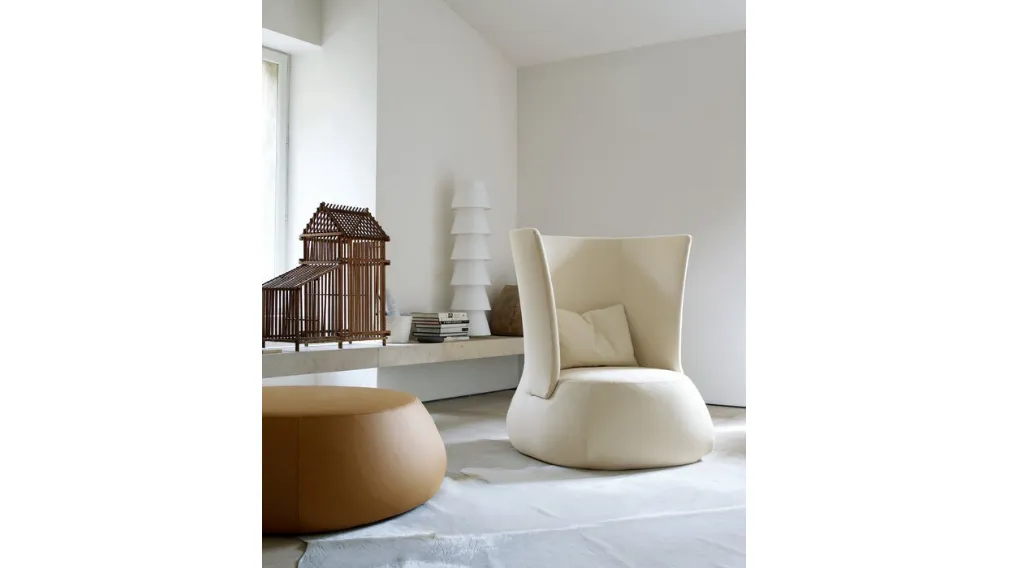 Poltrona di design in tessuto con schienale alto Fat Sofa di B&B Italia