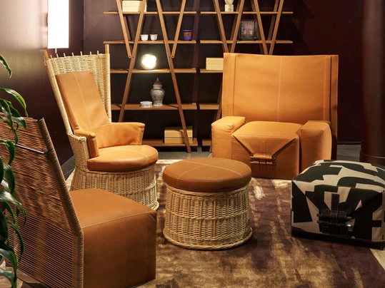 Poltrona in rattan Hotte di Cassina