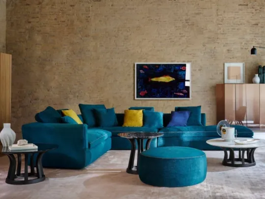 Salotto angolare in tessuto Dress-Up! di Cassina