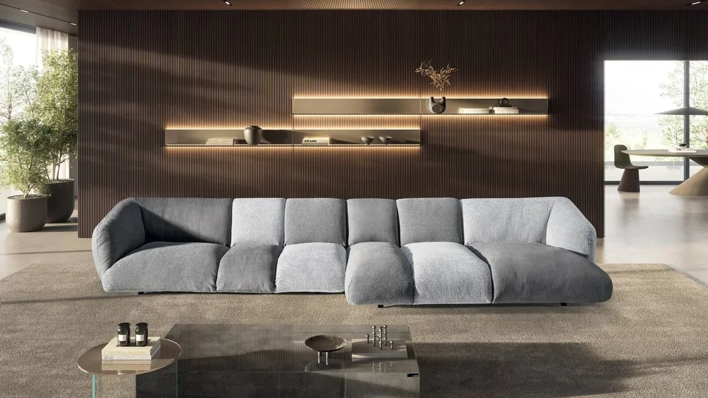 Divano con penisola Not Only White di Lago