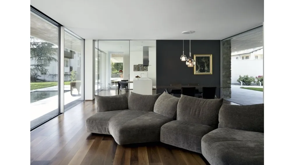 Divano di design con penisola Standard di Edra