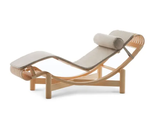 Poltrona in legno e tessuto chaise longue Tokyo di Cassina