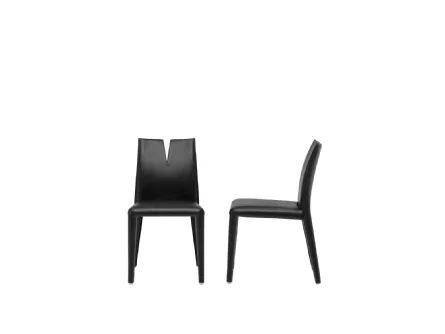 Sedia di design rivestita in cuoio Cutter di B&B Italia