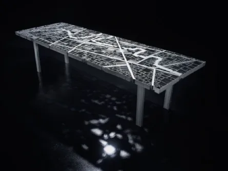 Tavolo rettangolare composto da profili in estruso di alluminio Baghdad Rettangolare di Edra