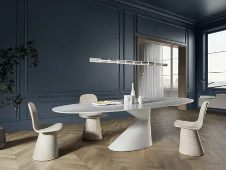 Tavolo Chapeau 2887M in marmo di Lago